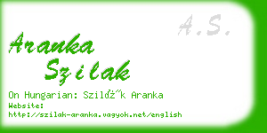 aranka szilak business card